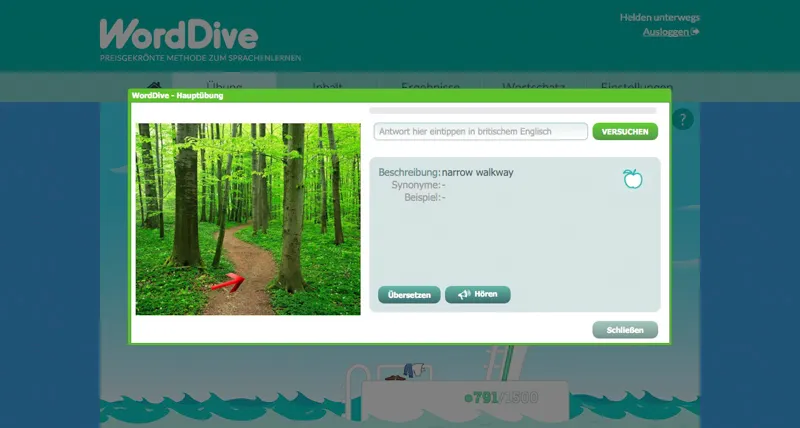  WordDive - Die Hauptübung 