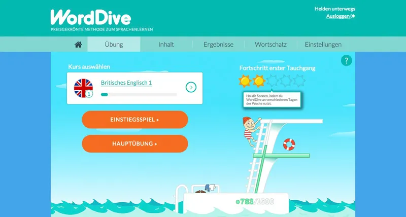WordDive - Übersicht 